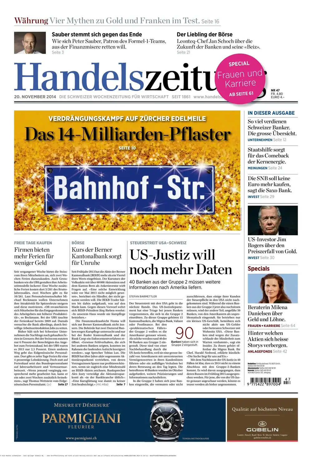 Bahnhofstrasse – das 14 Milliarden Pflaster