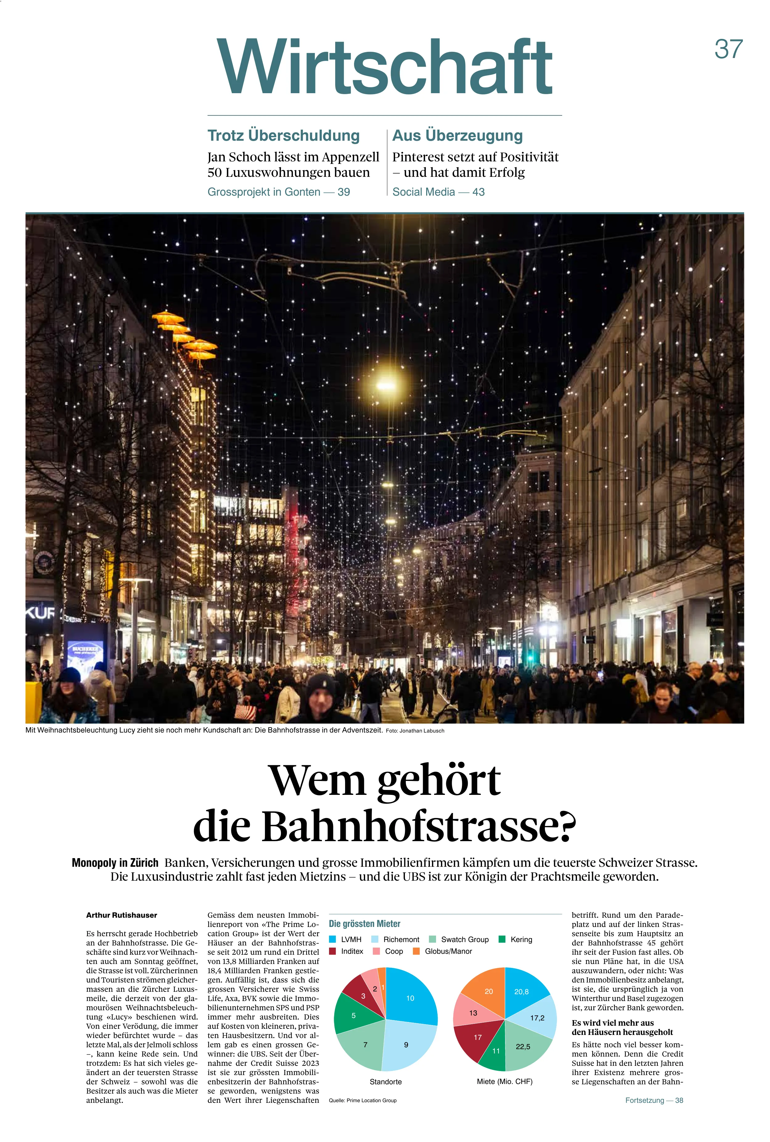 Wem gehört die Bahnhofstrasse?